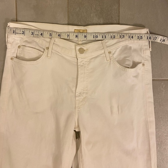 MOTHER The Rascal Ankle Snippet Whipping the Cream White Size 30 - Picture 11 of 11